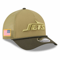 New York Jets New Era 2025 Salute to Service 9FORTY A-Frame M-Crown Adjustable Hat - Green sale