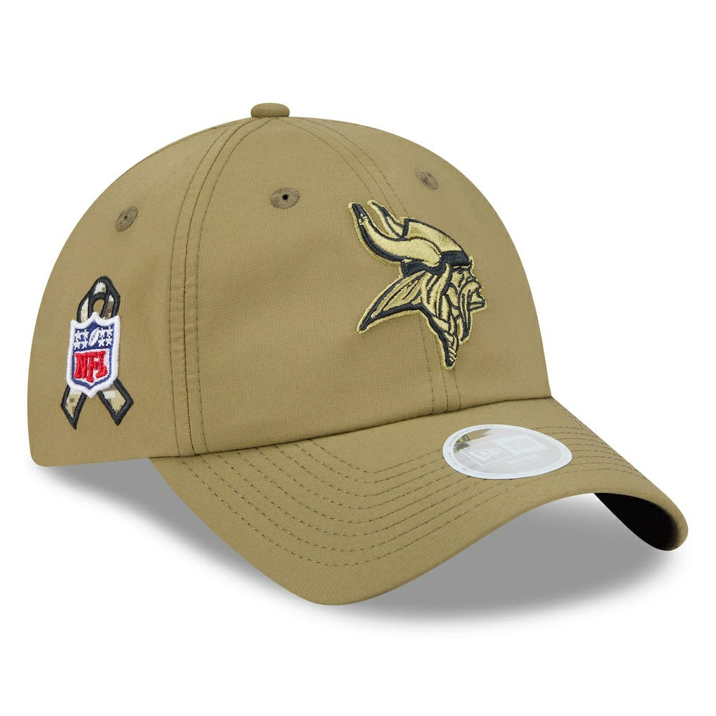 Minnesota Vikings New Era Women's 2025 Salute to Service Pony Tail Adjustable Hat - Green cheap