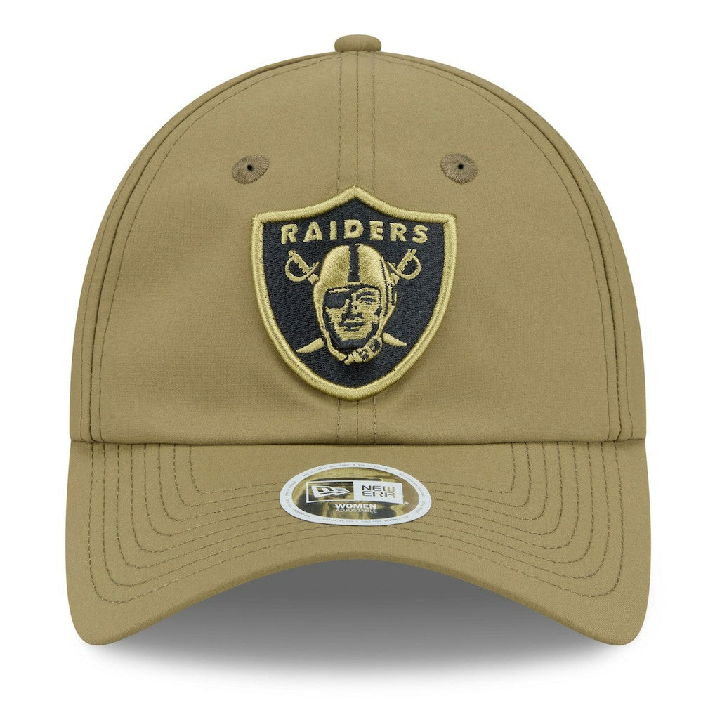 Las Vegas Raiders New Era Women's 2025 Salute to Service Pony Tail Adjustable Hat - Green for sale