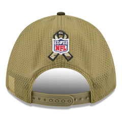 Kansas City Chiefs New Era Youth 2025 Salute to Service 9FORTY A-Frame Adjustable Hat - Green/Dark Green for sale