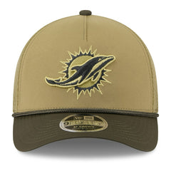 Miami Dolphins New Era Youth 2025 Salute to Service 9FORTY A-Frame Adjustable Hat - Green/Dark Green online