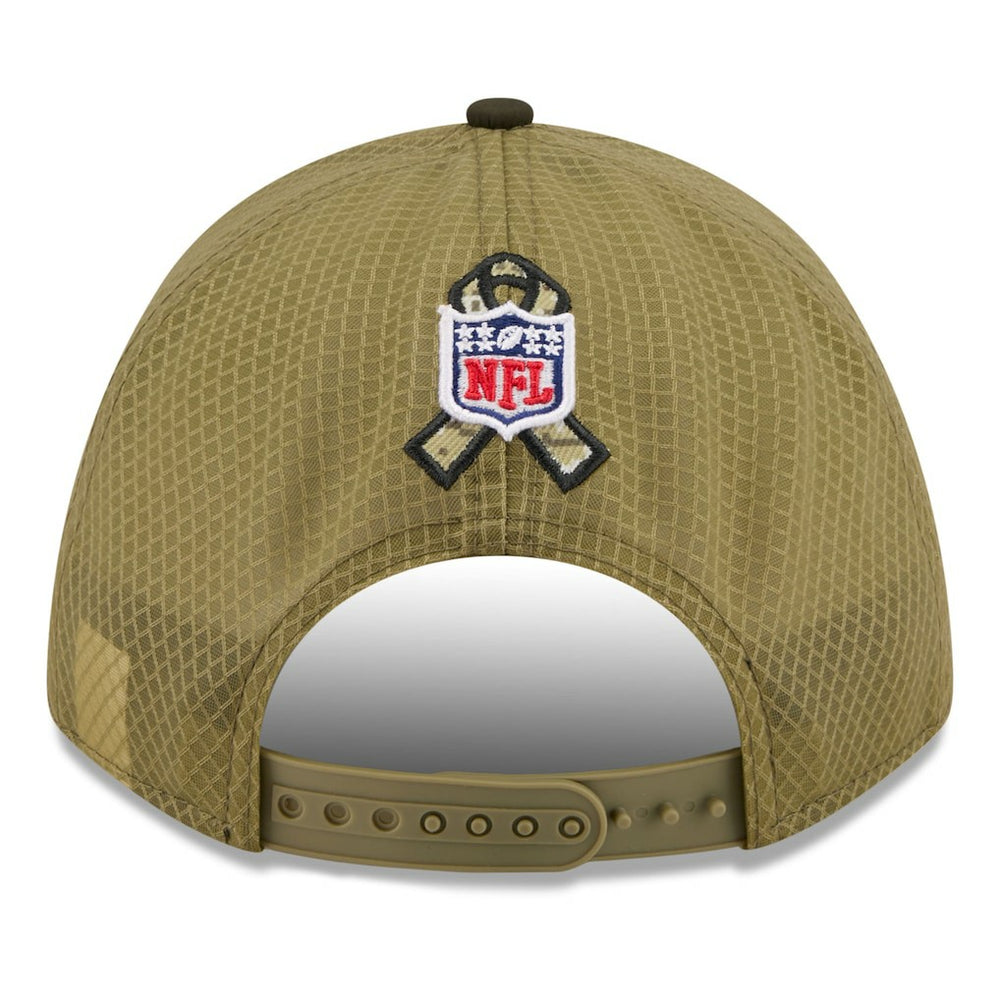 Philadelphia Eagles New Era Youth 2025 Salute to Service 9FORTY A-Frame Adjustable Hat - Green/Dark Green sale