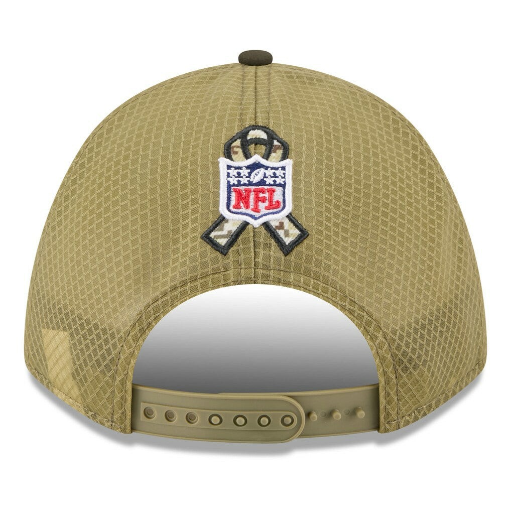 Baltimore Ravens New Era Youth 2025 Salute to Service 9FORTY A-Frame Adjustable Hat - Green/Dark Green for sale
