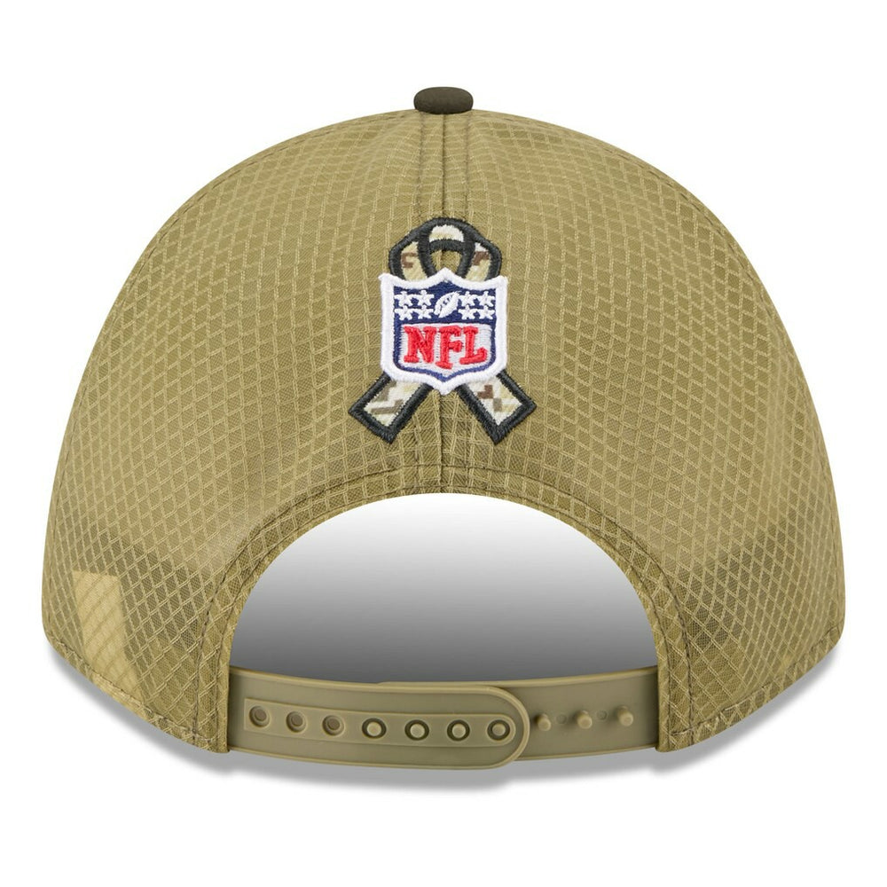 Baltimore Ravens New Era Youth 2025 Salute to Service 9FORTY A-Frame Adjustable Hat - Green/Dark Green for sale