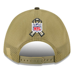 Baltimore Ravens New Era Youth 2025 Salute to Service 9FORTY A-Frame Adjustable Hat - Green/Dark Green for sale