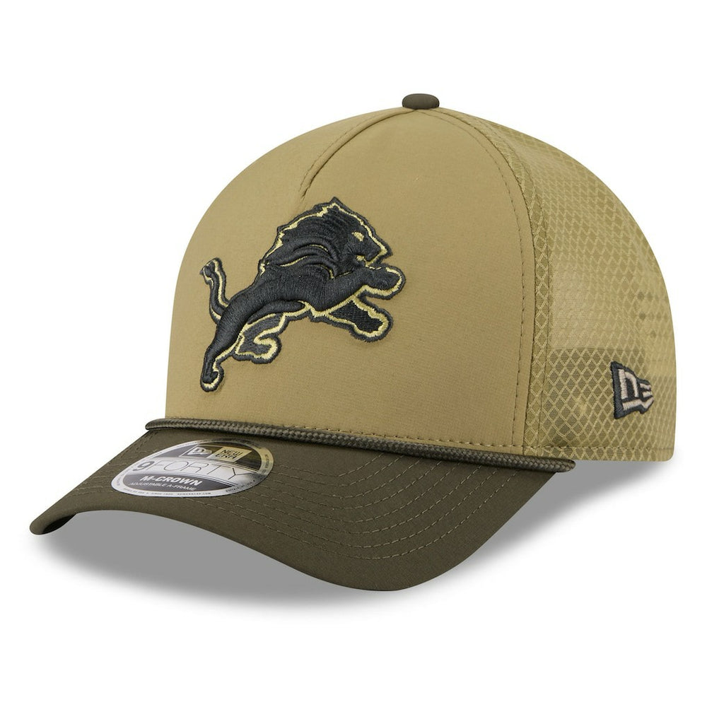 Detroit Lions New Era Youth 2025 Salute to Service 9FORTY A-Frame Adjustable Hat - Green/Dark Green online