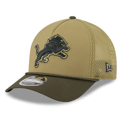Detroit Lions New Era Youth 2025 Salute to Service 9FORTY A-Frame Adjustable Hat - Green/Dark Green online