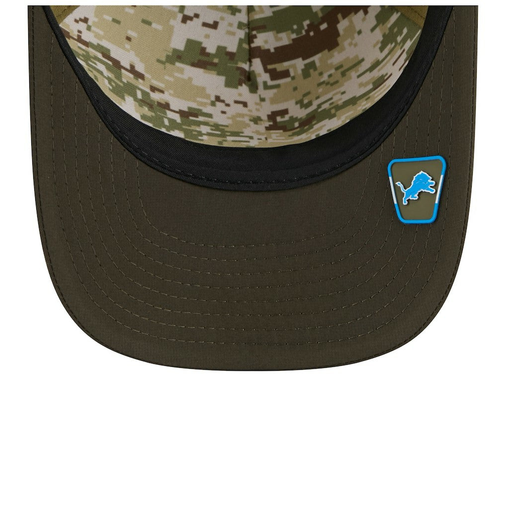 Detroit Lions New Era Youth 2025 Salute to Service 9FORTY A-Frame Adjustable Hat - Green/Dark Green online