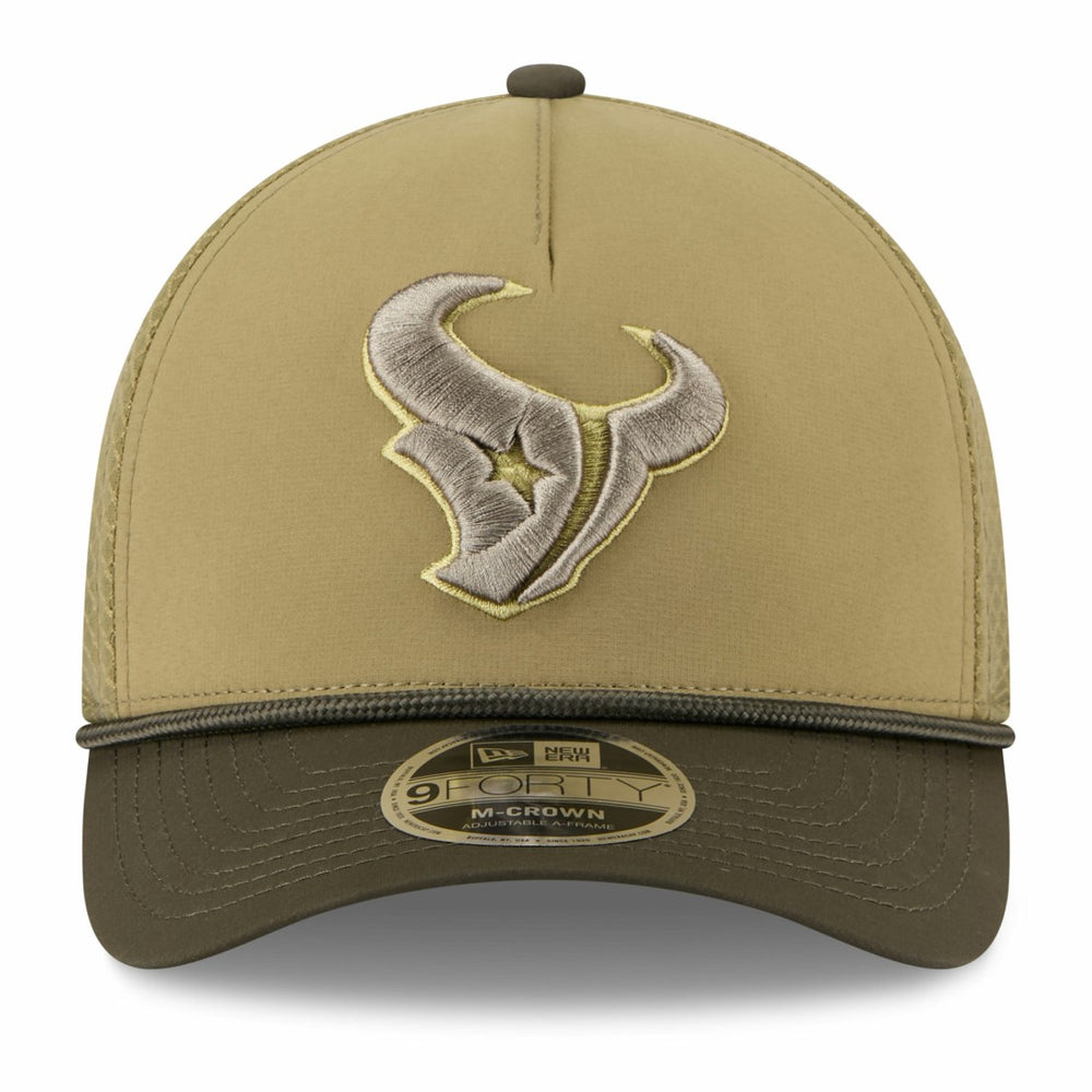 Houston Texans New Era Youth 2025 Salute to Service 9FORTY A-Frame Adjustable Hat - Green/Dark Green online