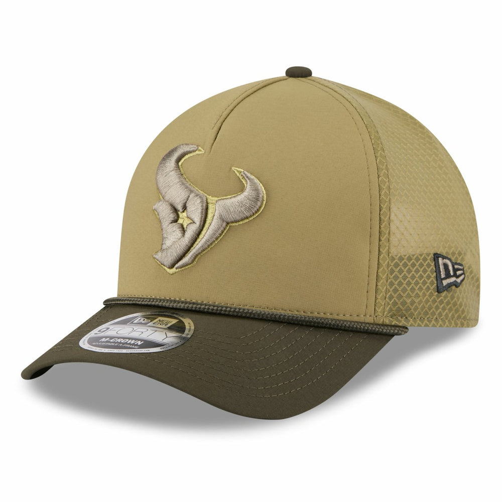 Houston Texans New Era Youth 2025 Salute to Service 9FORTY A-Frame Adjustable Hat - Green/Dark Green online