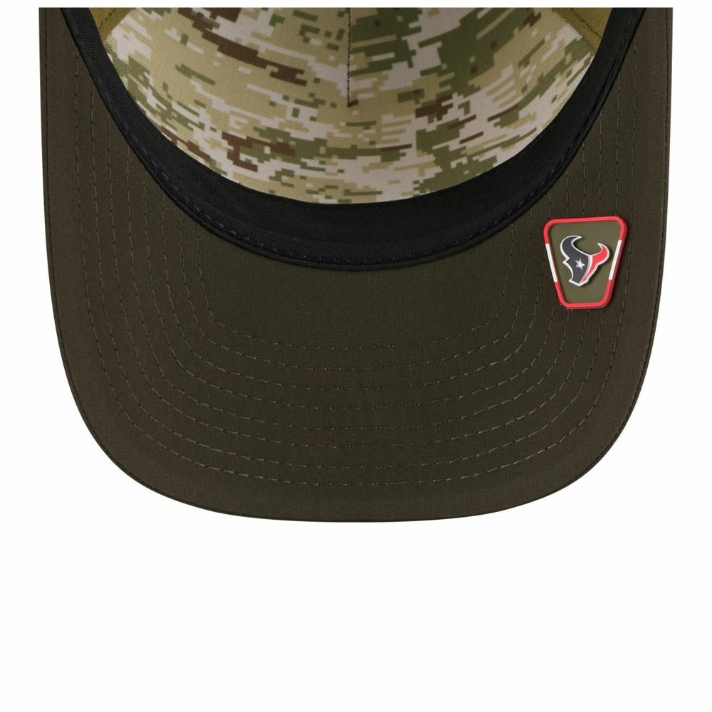 Houston Texans New Era Youth 2025 Salute to Service 9FORTY A-Frame Adjustable Hat - Green/Dark Green online