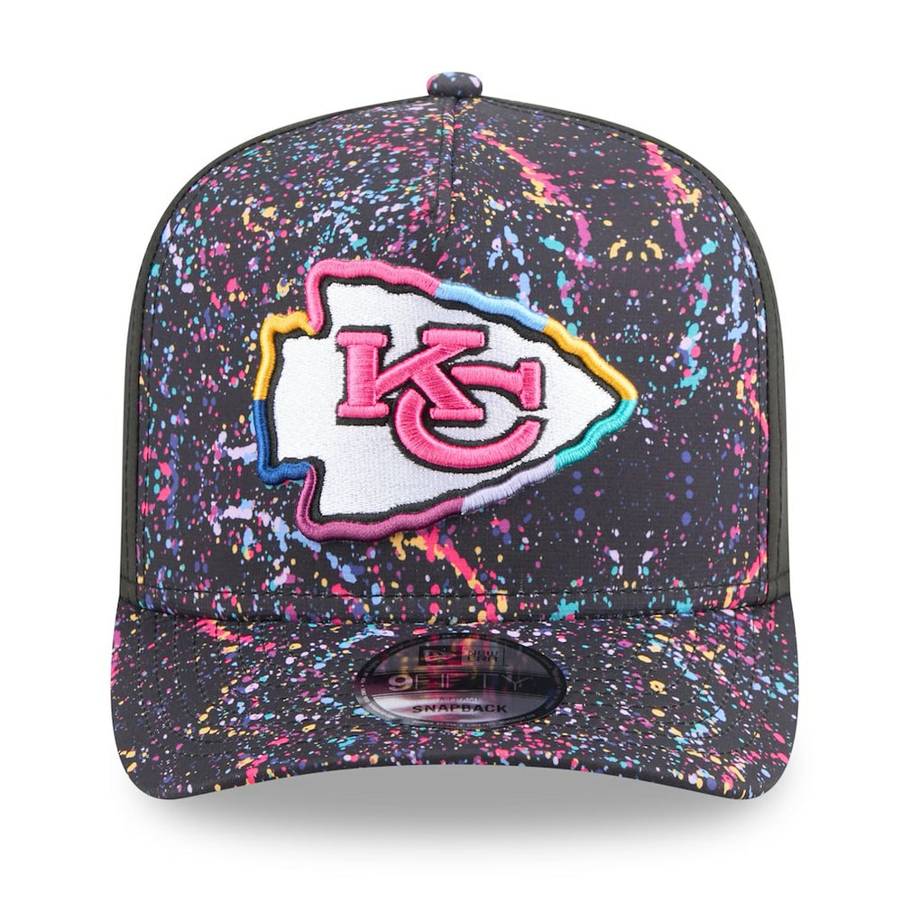Kansas City Chiefs New Era 2025 NFL Crucial Catch A-Frame 9FIFTY Snapback Hat - Black for sale