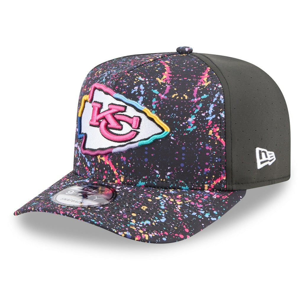 Kansas City Chiefs New Era 2025 NFL Crucial Catch A-Frame 9FIFTY Snapback Hat - Black for sale