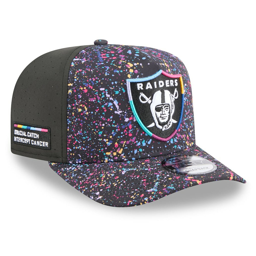 Las Vegas Raiders New Era 2025 NFL Crucial Catch A-Frame 9FIFTY Snapback Hat - Black sale