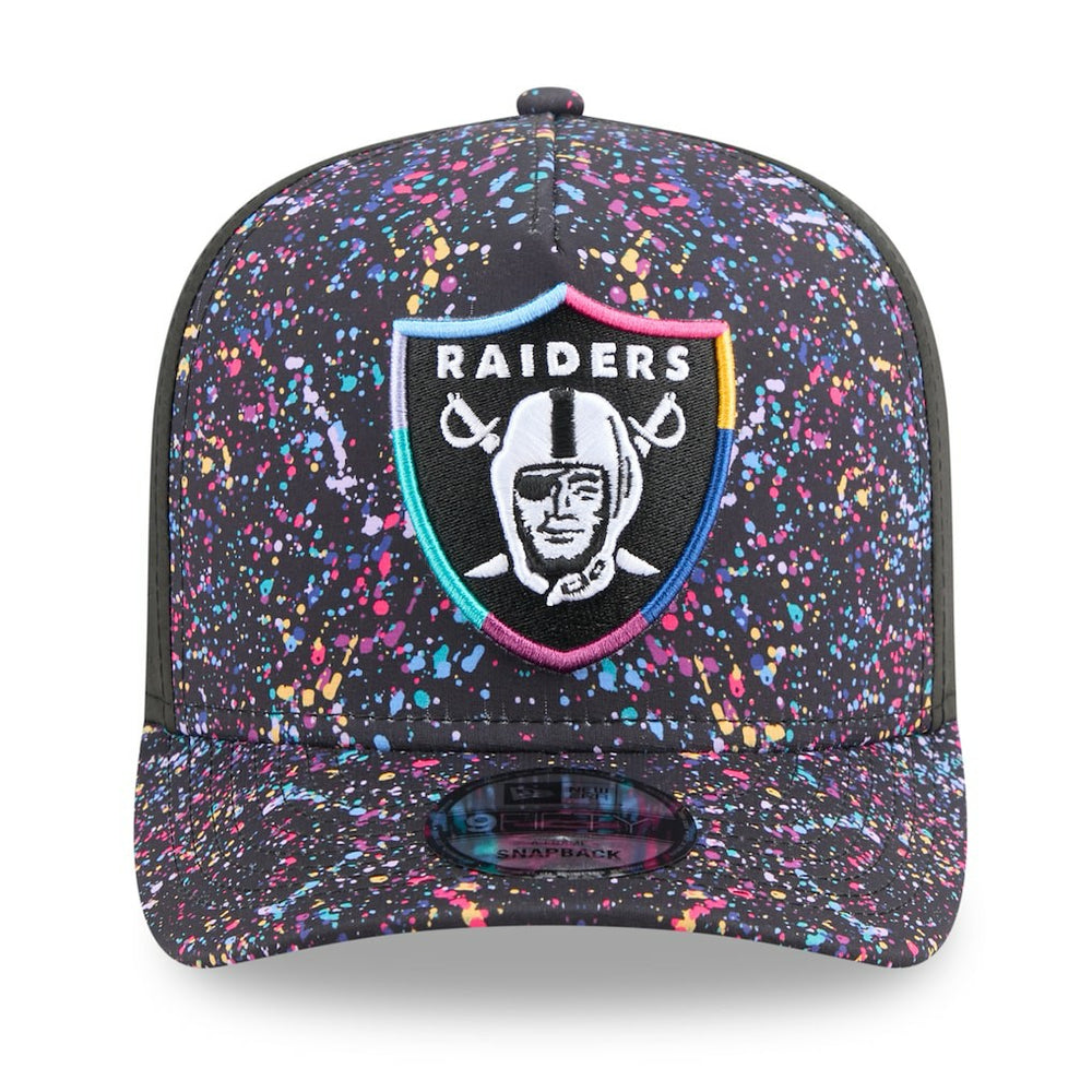 Las Vegas Raiders New Era 2025 NFL Crucial Catch A-Frame 9FIFTY Snapback Hat - Black sale