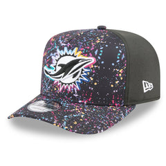 Miami Dolphins New Era 2025 NFL Crucial Catch A-Frame 9FIFTY Snapback Hat - Black cheap