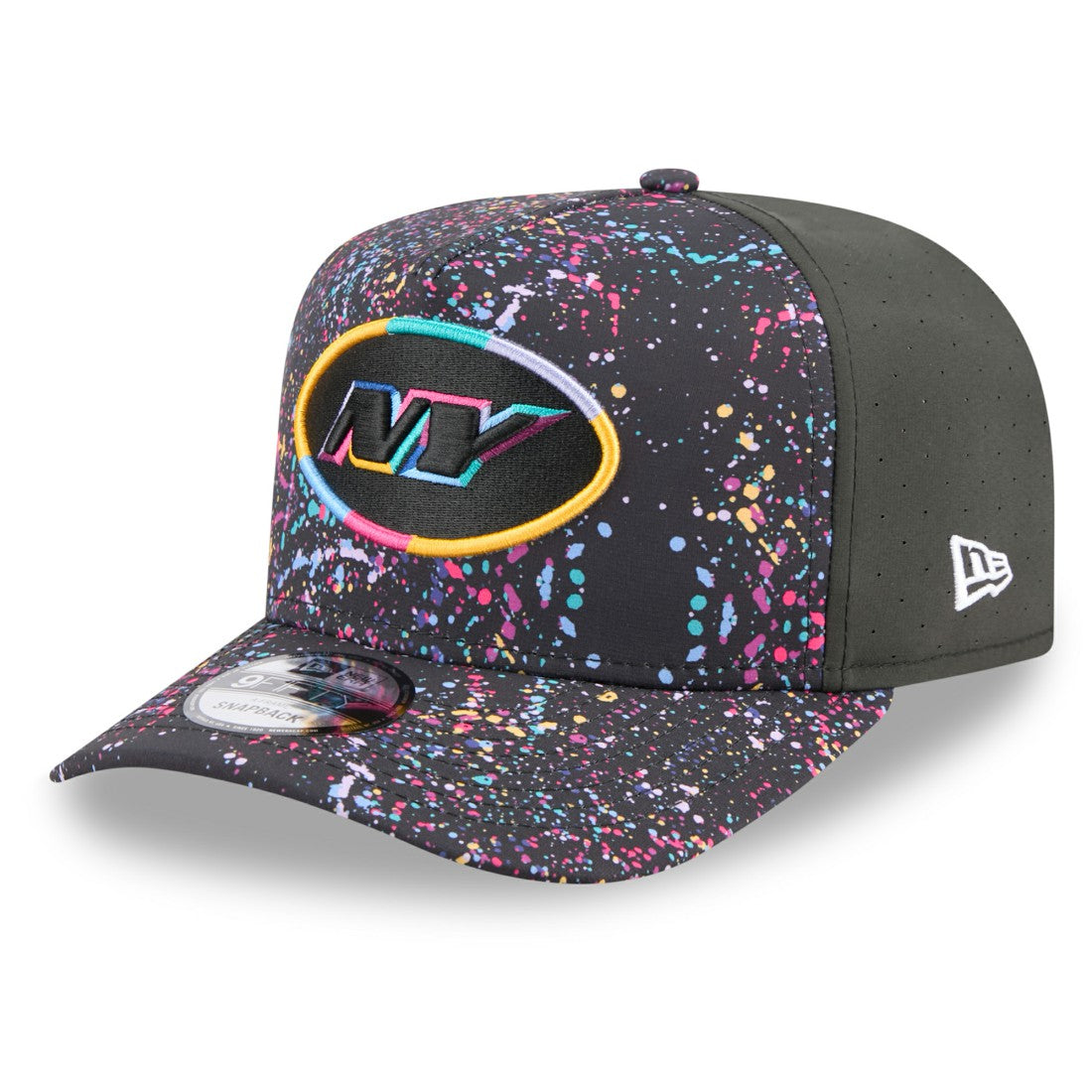 New York Jets New Era 2025 NFL Crucial Catch A-Frame 9FIFTY Snapback Hat - Black sale
