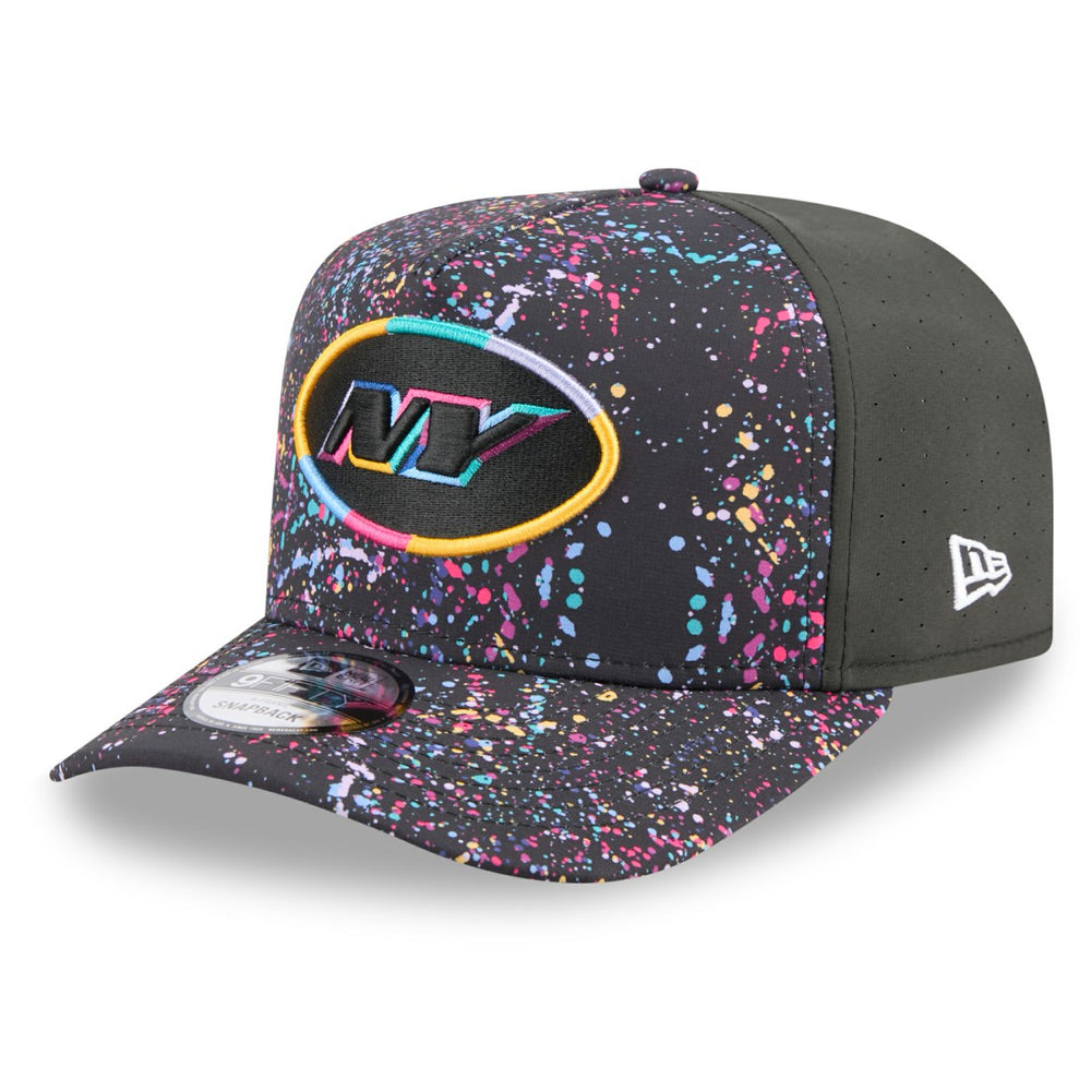 New York Jets New Era 2025 NFL Crucial Catch A-Frame 9FIFTY Snapback Hat - Black sale