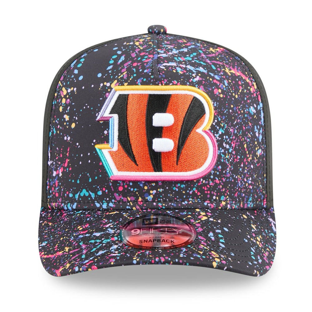 Cincinnati Bengals New Era 2025 NFL Crucial Catch A-Frame 9FIFTY Snapback Hat - Black outlet