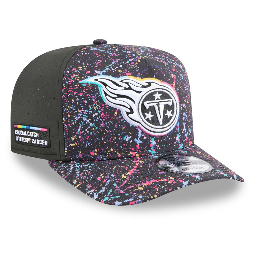 Tennessee Titans New Era 2025 NFL Crucial Catch A-Frame 9FIFTY Snapback Hat - Black sale
