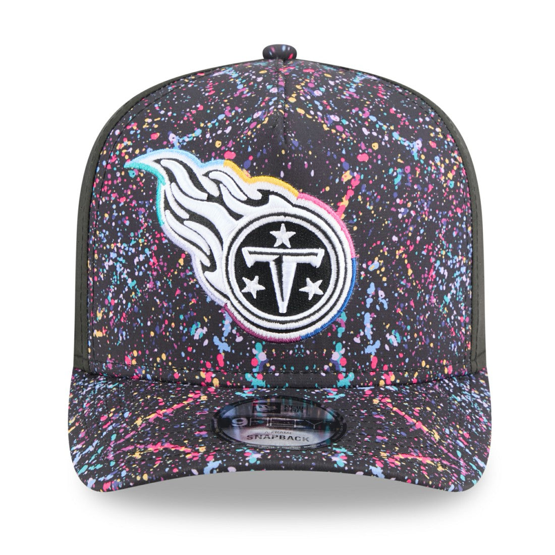 Tennessee Titans New Era 2025 NFL Crucial Catch A-Frame 9FIFTY Snapback Hat - Black sale