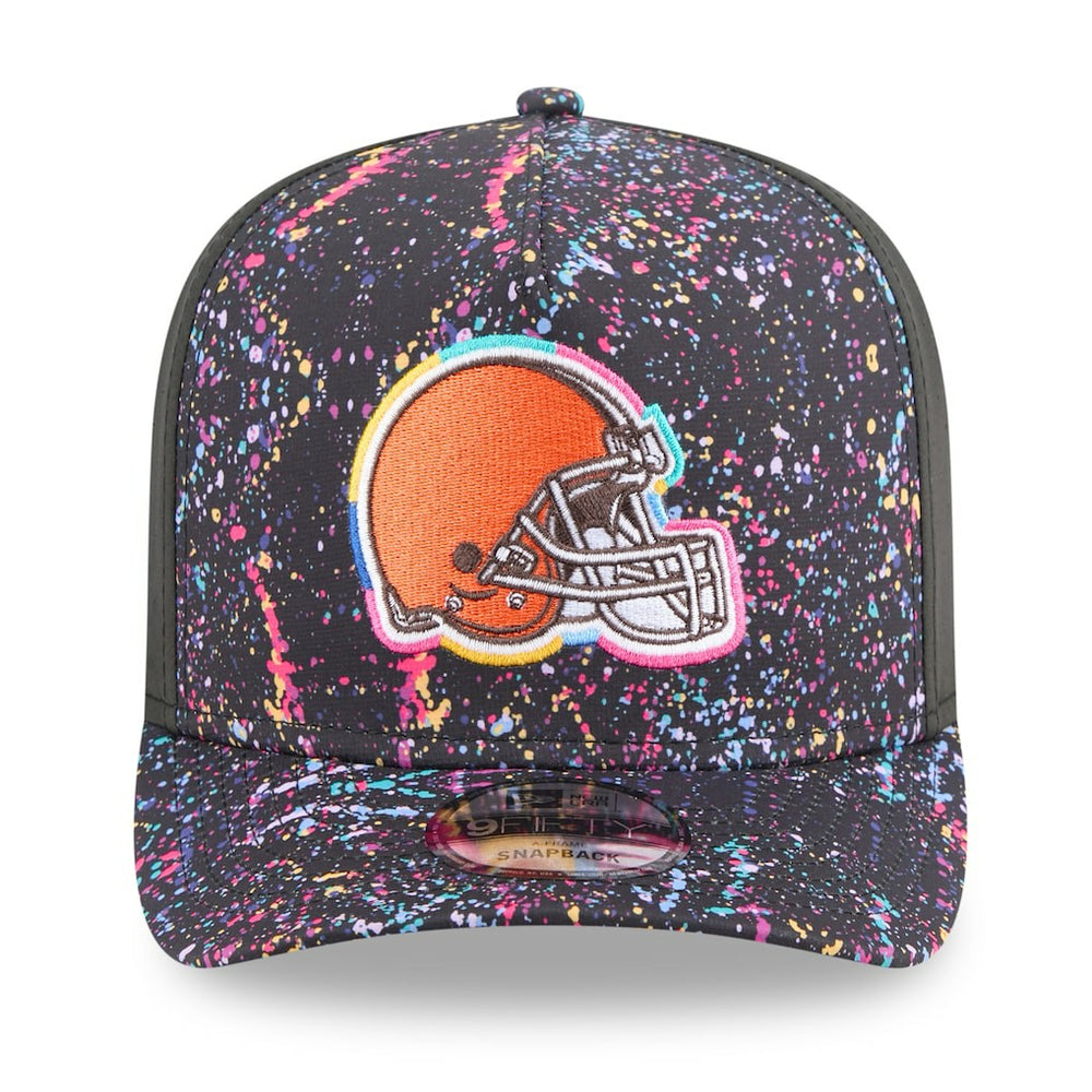Cleveland Browns New Era 2025 NFL Crucial Catch A-Frame 9FIFTY Snapback Hat - Black discount