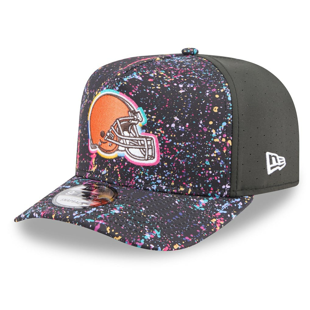 Cleveland Browns New Era 2025 NFL Crucial Catch A-Frame 9FIFTY Snapback Hat - Black discount