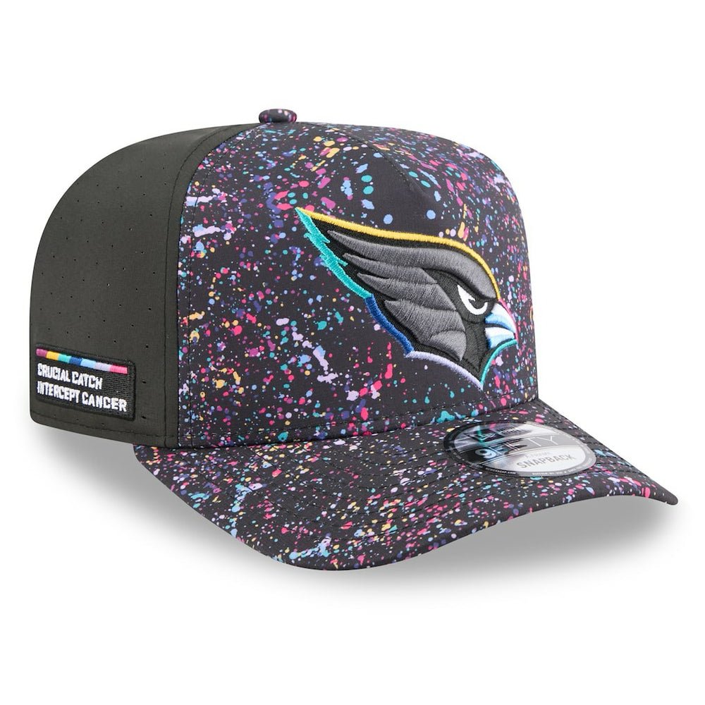 Arizona Cardinals New Era 2025 NFL Crucial Catch A-Frame 9FIFTY Snapback Hat - Black cheap