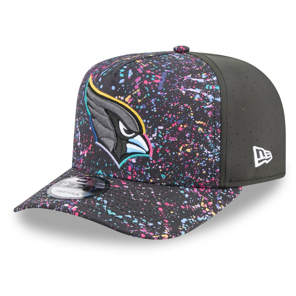 Arizona Cardinals New Era 2025 NFL Crucial Catch A-Frame 9FIFTY Snapback Hat - Black cheap