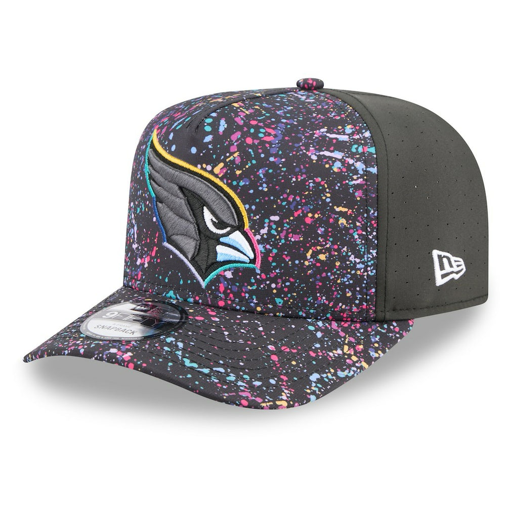 Arizona Cardinals New Era 2025 NFL Crucial Catch A-Frame 9FIFTY Snapback Hat - Black cheap