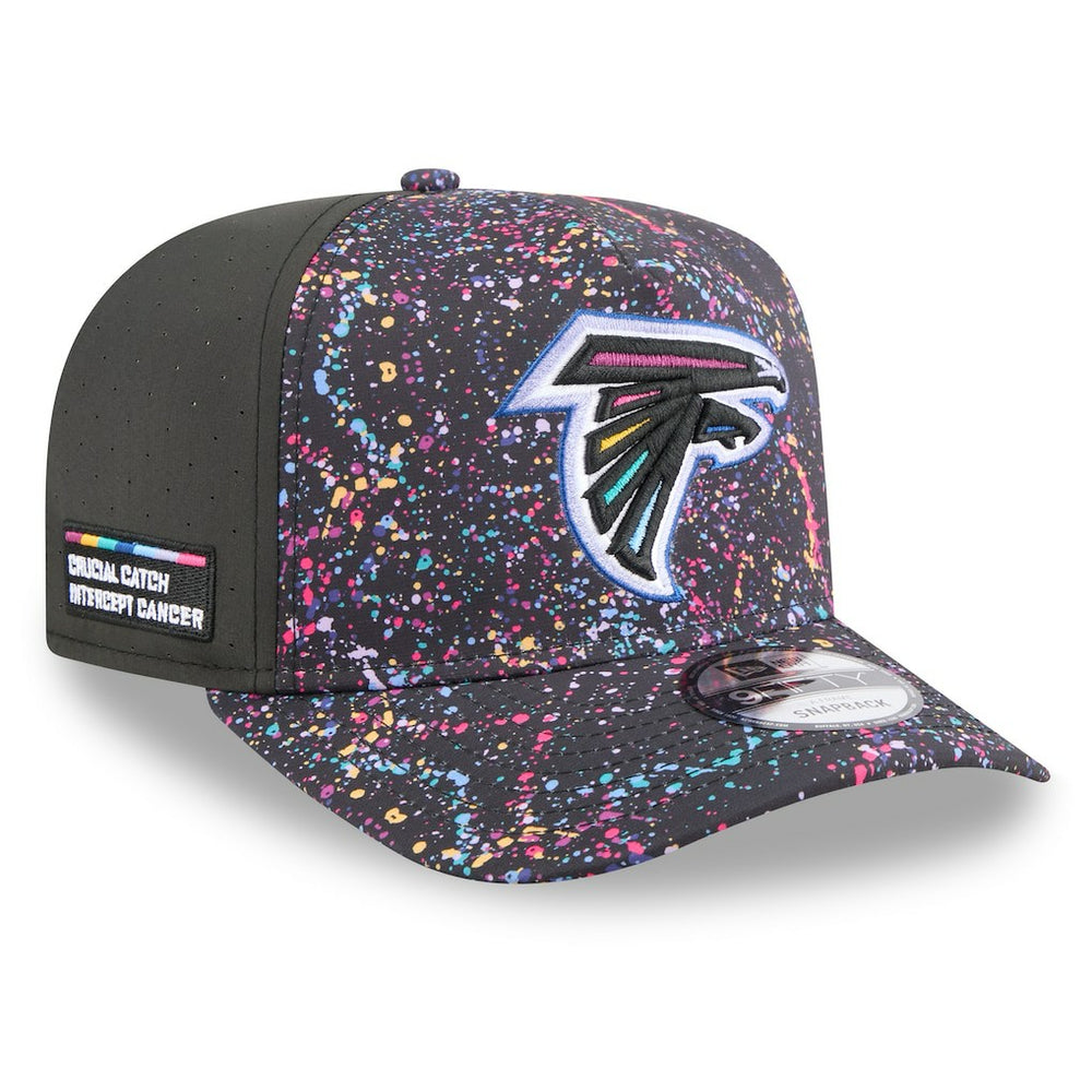 Atlanta Falcons New Era 2025 NFL Crucial Catch A-Frame 9FIFTY Snapback Hat - Black online