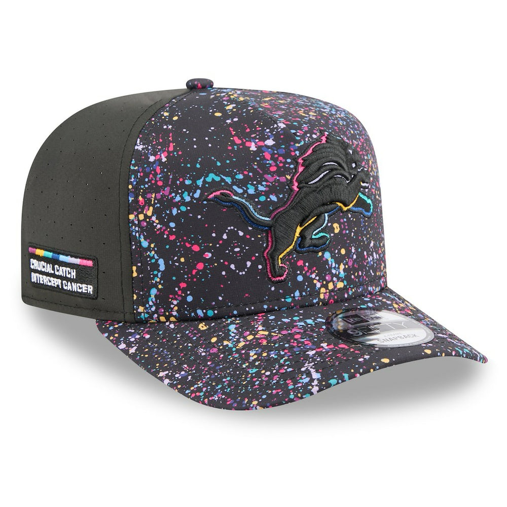 Detroit Lions New Era 2025 NFL Crucial Catch A-Frame 9FIFTY Snapback Hat - Black online