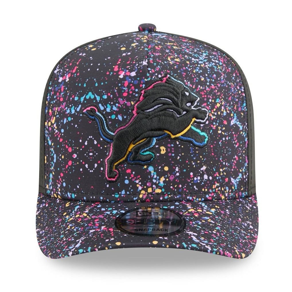 Detroit Lions New Era 2025 NFL Crucial Catch A-Frame 9FIFTY Snapback Hat - Black online
