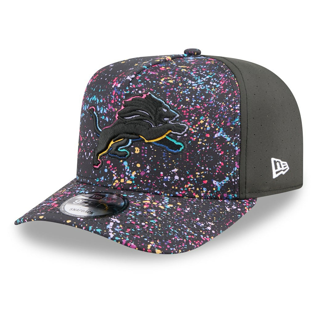 Detroit Lions New Era 2025 NFL Crucial Catch A-Frame 9FIFTY Snapback Hat - Black online