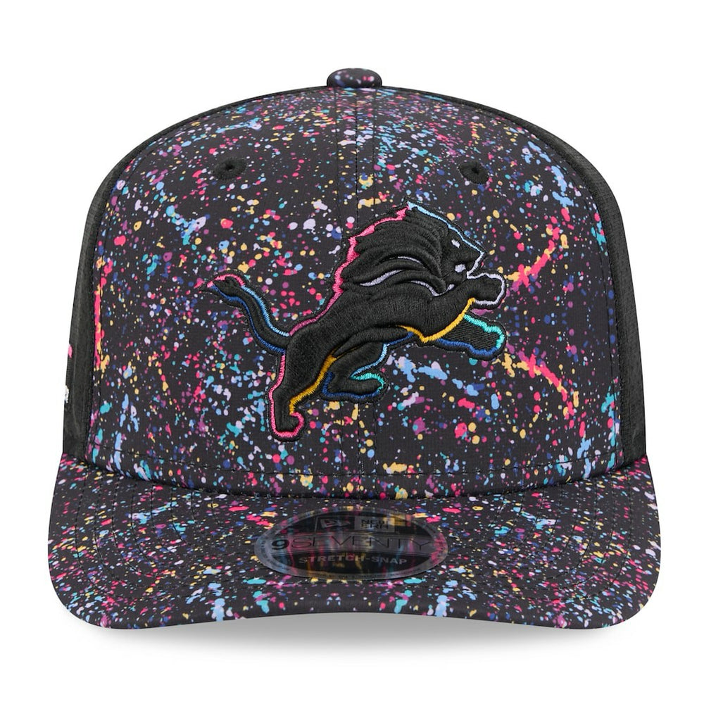 Detroit Lions New Era 2025 NFL Crucial Catch 9SEVENTY Adjustable Hat - Black for sale