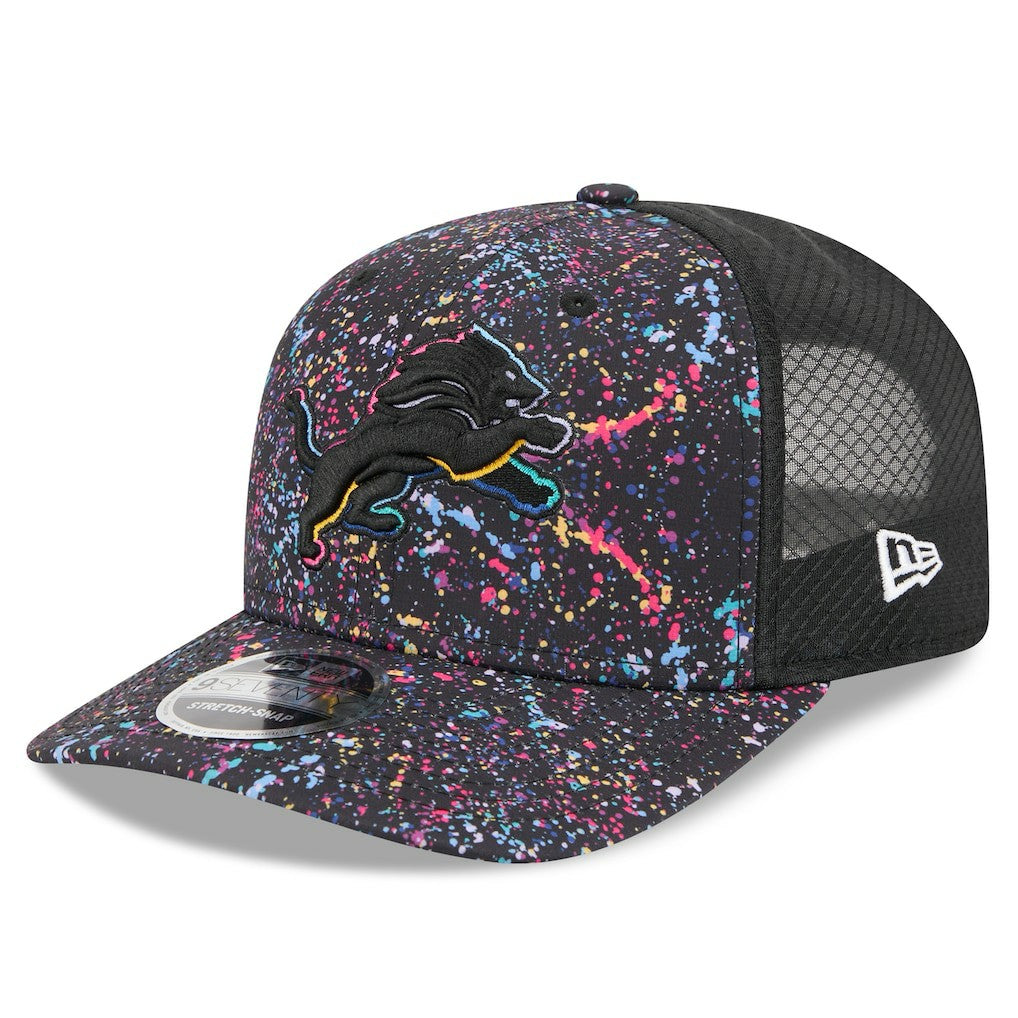 Detroit Lions New Era 2025 NFL Crucial Catch 9SEVENTY Adjustable Hat - Black for sale