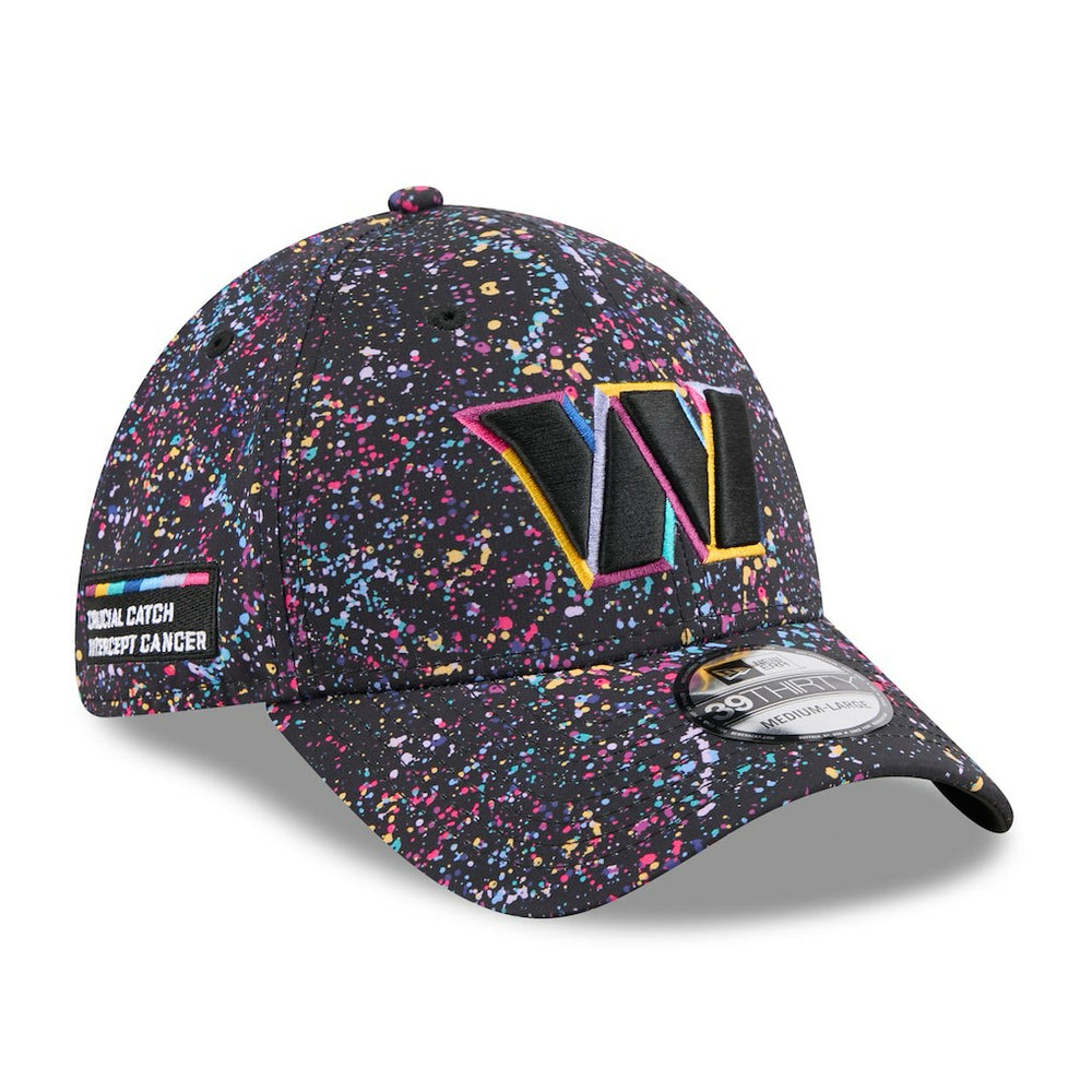 Washington Commanders New Era 2025 NFL Crucial Catch 39THIRTY Flex Hat - Black on sale