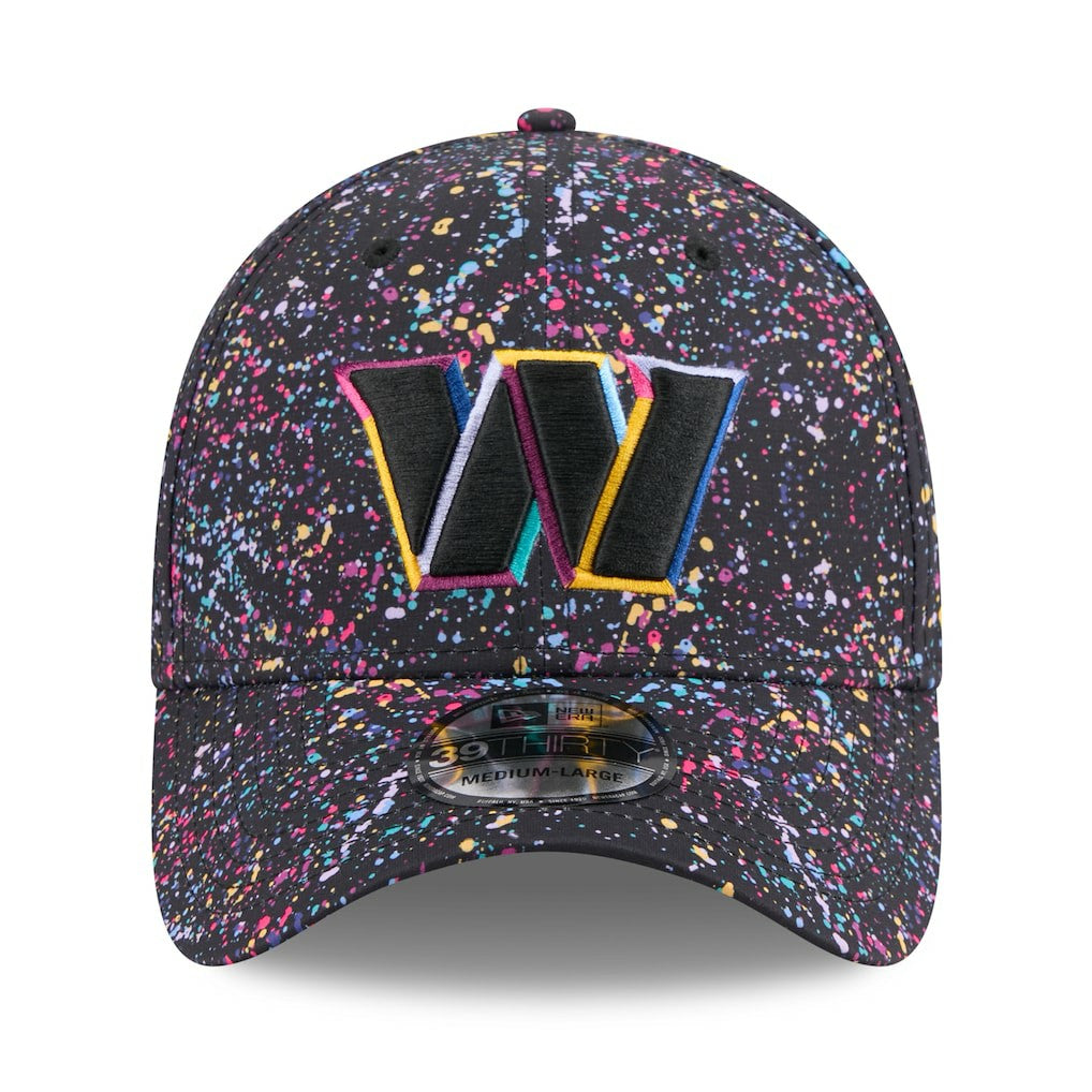 Washington Commanders New Era 2025 NFL Crucial Catch 39THIRTY Flex Hat - Black on sale