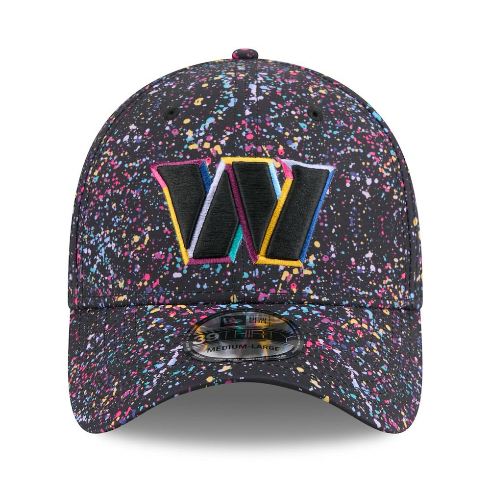 Washington Commanders New Era 2025 NFL Crucial Catch 39THIRTY Flex Hat - Black on sale
