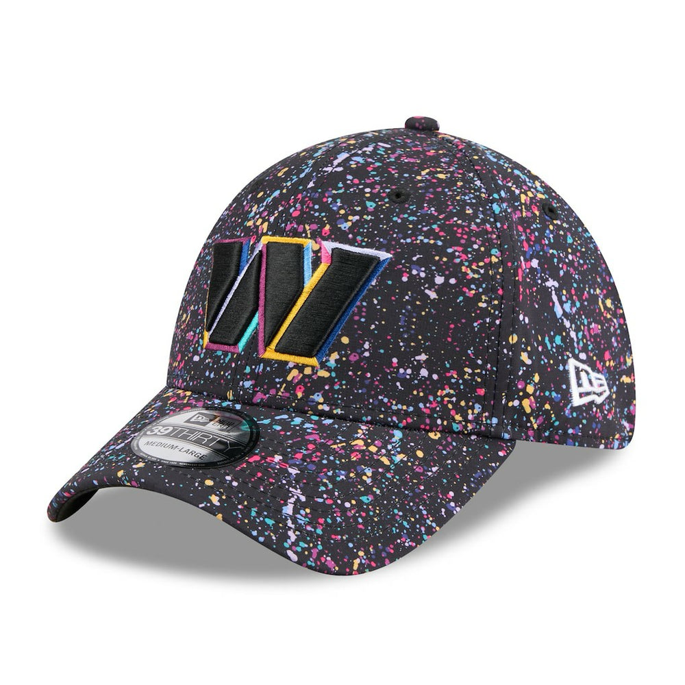 Washington Commanders New Era 2025 NFL Crucial Catch 39THIRTY Flex Hat - Black on sale