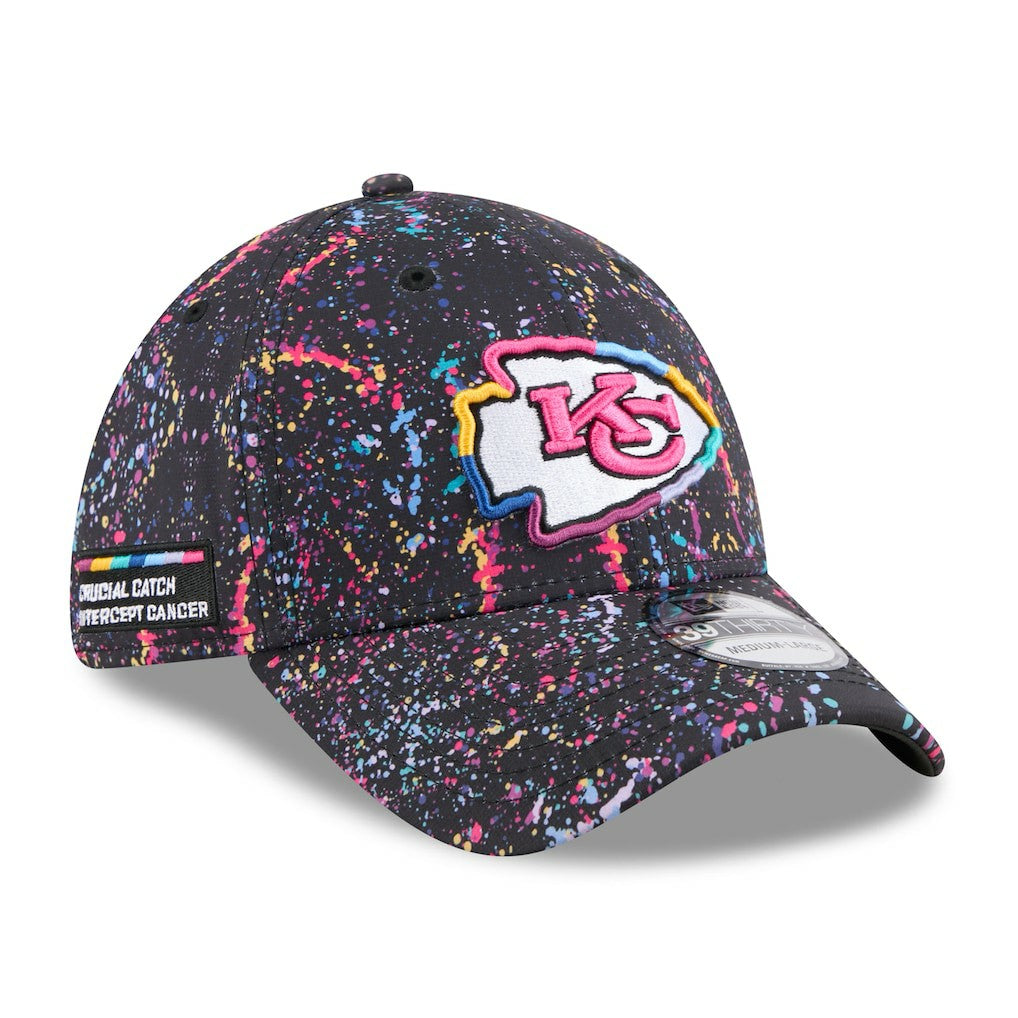 Kansas City Chiefs New Era 2025 NFL Crucial Catch 39THIRTY Flex Hat - Black on sale