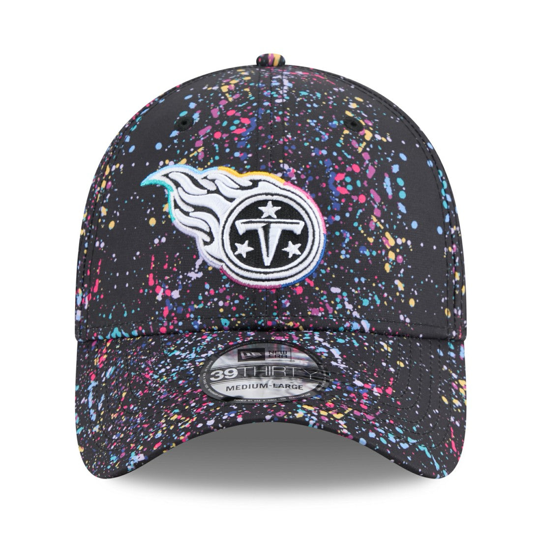 Tennessee Titans New Era 2025 NFL Crucial Catch 39THIRTY Flex Hat - Black discount