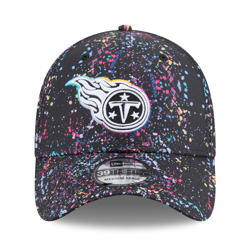 Tennessee Titans New Era 2025 NFL Crucial Catch 39THIRTY Flex Hat - Black discount