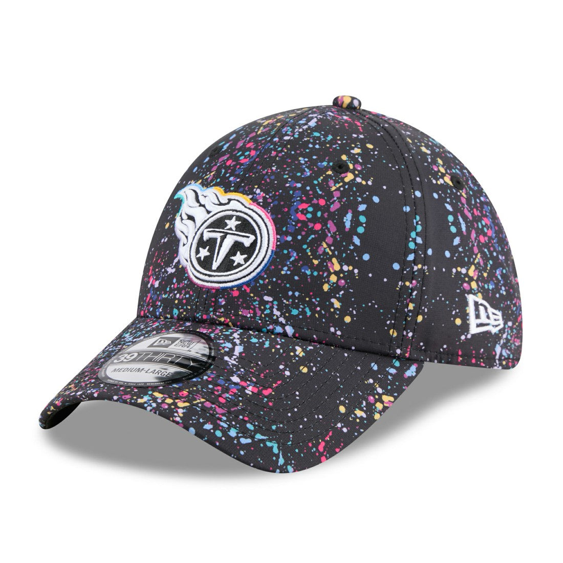 Tennessee Titans New Era 2025 NFL Crucial Catch 39THIRTY Flex Hat - Black discount