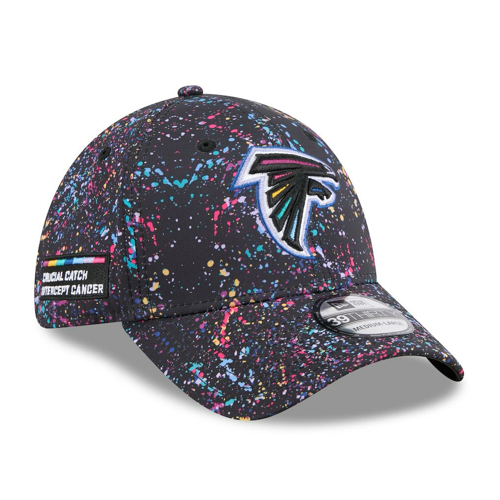 Atlanta Falcons New Era 2025 NFL Crucial Catch 39THIRTY Flex Hat - Black cheap