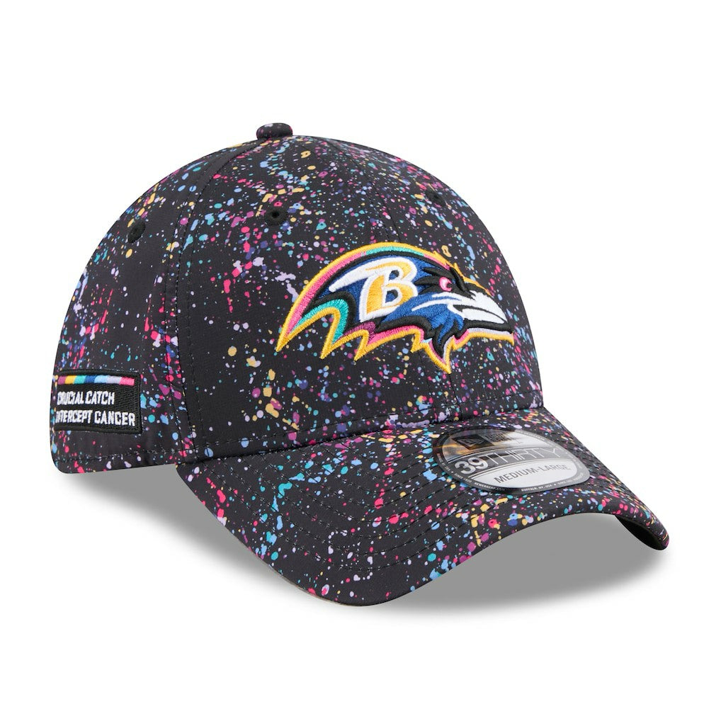 Baltimore Ravens New Era 2025 NFL Crucial Catch 39THIRTY Flex Hat - Black sale