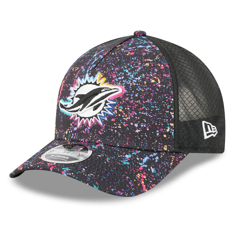 Miami Dolphins New Era 2025 NFL Crucial Catch 9FORTY Adjustable Hat - Black cheap