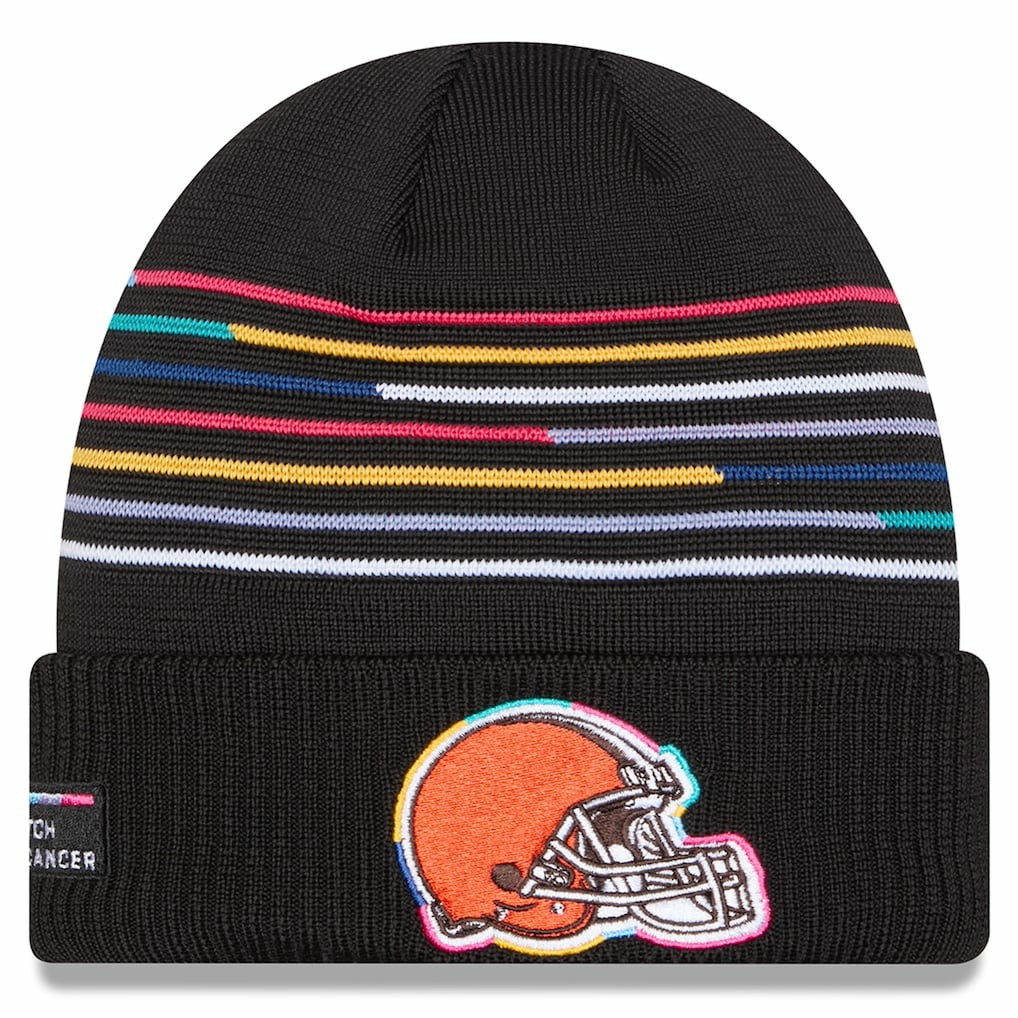 Cleveland Browns New Era 2025 NFL Crucial Catch Cuffed Knit Hat - Black discount