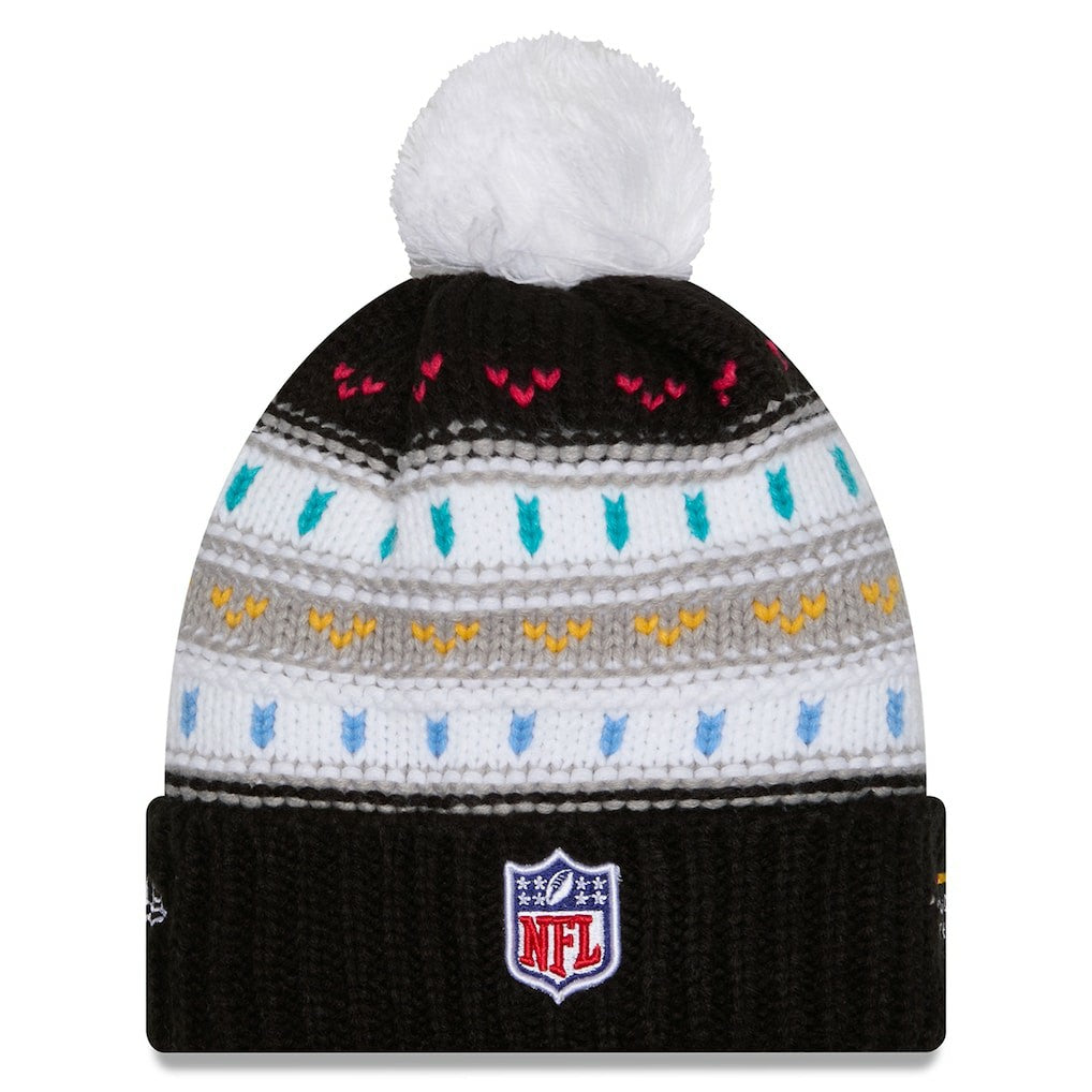 Cleveland Browns New Era Women's 2025 NFL Crucial Catch Cuffed Knit Hat with Pom - Black discount