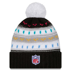 Tennessee Titans New Era Women's 2025 NFL Crucial Catch Cuffed Knit Hat with Pom - Black outlet